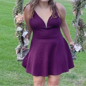 Lulu's Deep Purple Mini Dress